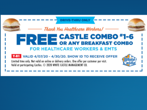 White Castle: Free Castle Combo for Healthcare Workers