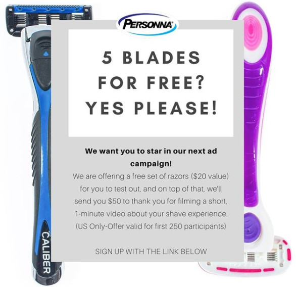 Possible Free Personna Razors