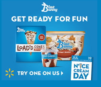 Free Blue Bunny Ice Cream W/ Coupon