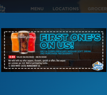 White Castle: Free Medium Soft Drink