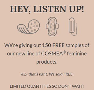 Free COSMEA Feminine Products