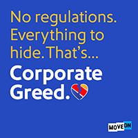 Free "That's Corporate Greed" Sticker
