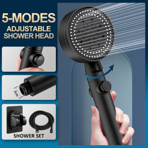 Shower Head Water Saving Black - Only $8.44