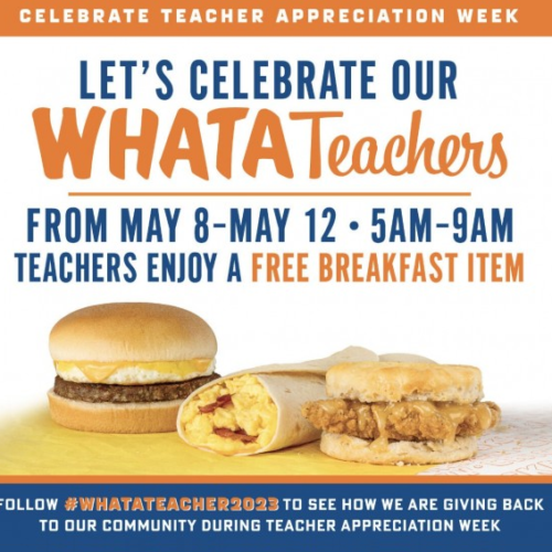 Whataburger's Gift of FREE Breakfast for Teachers!