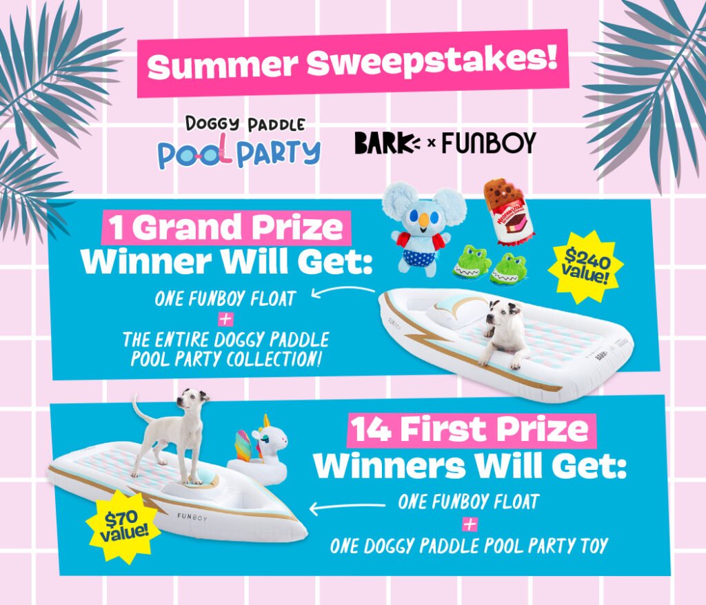 Win Fun Prizes in BARK's Doggy Paddle Pool Party Sweepstakes