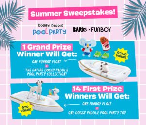 Win Fun Prizes in BARK's Doggy Paddle Pool Party Sweepstakes
