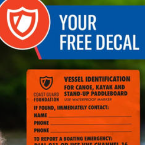 Free Weatherproof Watercraft ID Decal from the Coast Guard Foundation