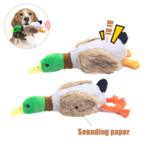 Cute Plush Duck Sound Pet Toy discounted price