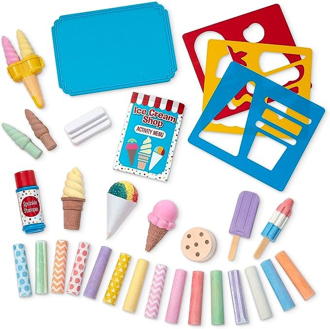 Melissa & Doug Ice Cream Shop Chalk Play Set