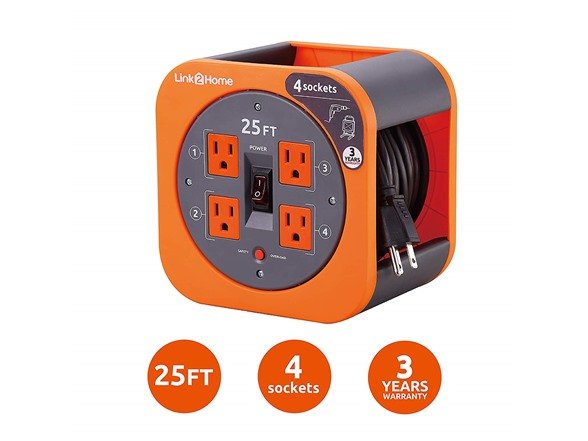 Link2Home Extension Cord Reel