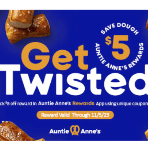 Score a $5 Bonus Gift Card with Your $30 Auntie Anne’s Gift Card Purchase