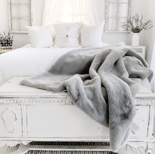 Luxury Plush Faux Rabbit Fur Blanke