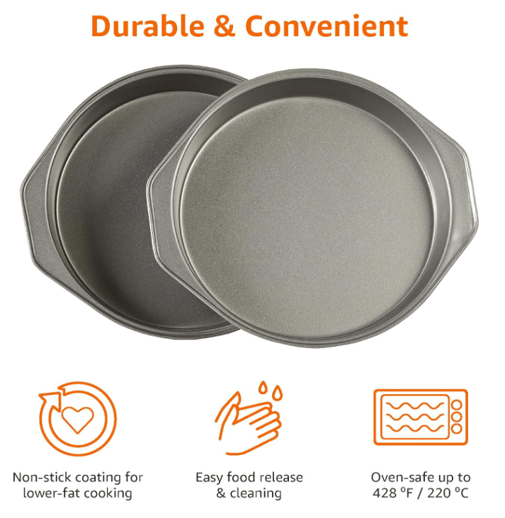 Amazon Basics Nonstick Round Baking Cake Pan Set