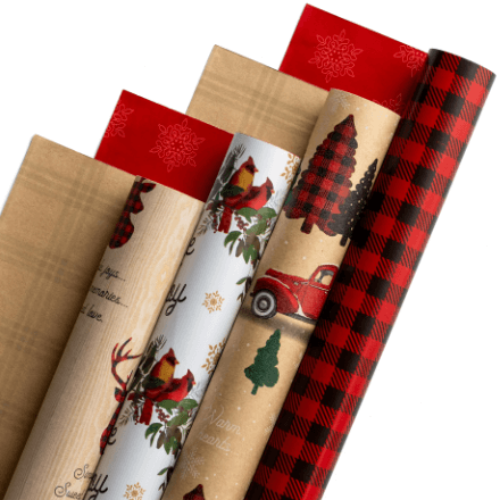 DaySpring's Cozy Christmas Wrapping Paper Roll Set $19.99