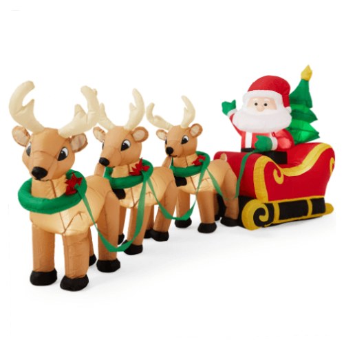 Santa & Reindeer Inflatable: Now $54.99