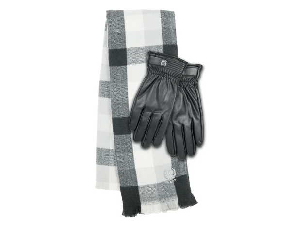 Chaps Men's Scarf and Tech Touch Glove Set