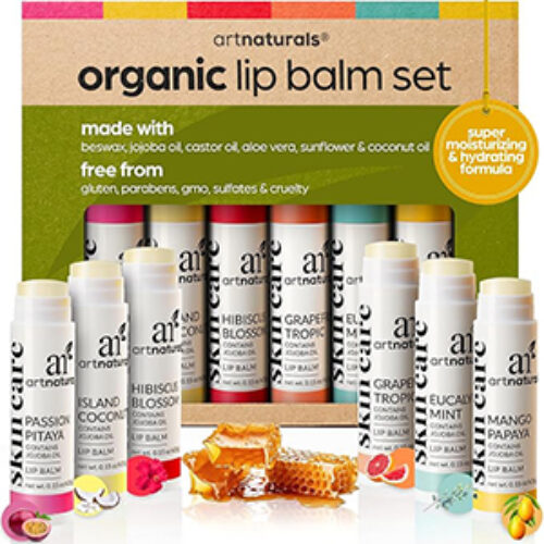 ArtNaturals Organic Lip Balm Gift Set only $9.95