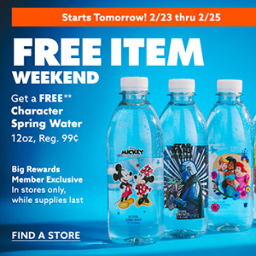 Big Lots Rewards: Free Character Spring Water- Feb 23-25