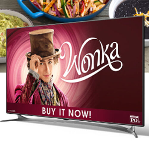 Win a 55" TV + WONKA Movie from Sharky's
