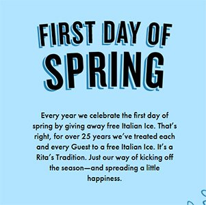 Rita’s: Free Italian Ice - MAR 19th