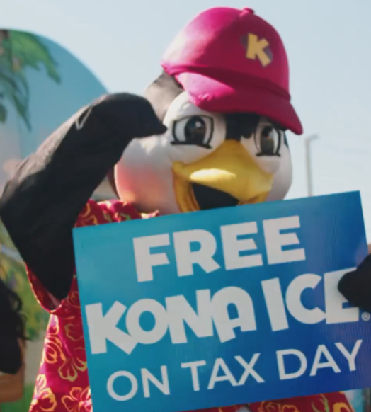 Free Kona Ice on Tax Day- April 15