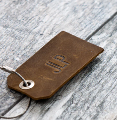 Free Personalized Leather Luggage Tag