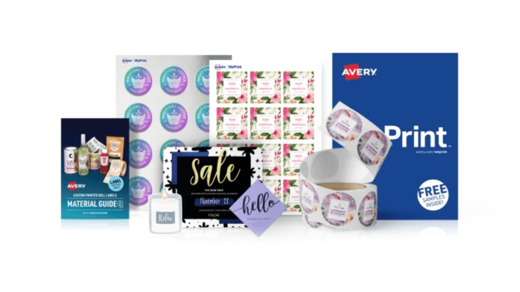 Free Avery WePrint Sample Pack