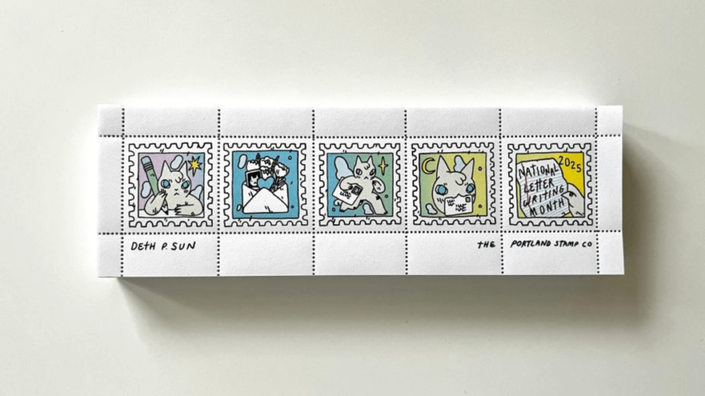 Free Mini-sheet of Portland Stamp Company Stamps