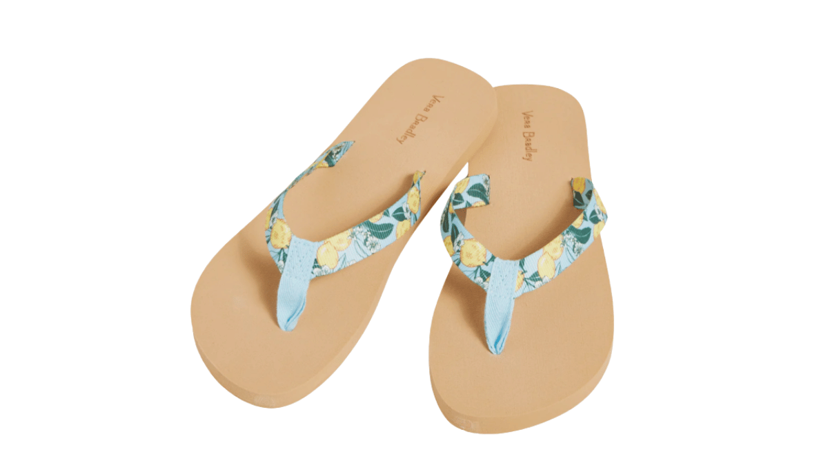 Vera Bradley Webbing Strap Flip Flops – $11.70 on Shop Simon (70% Off)