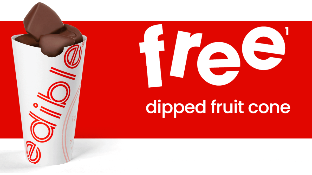 Free Chocolate Dipped Fruit Cone Available at Edible Arrangements with Email Signup