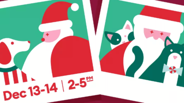 Free Pet Photo with Santa at PetSmart on December 13 and 14
