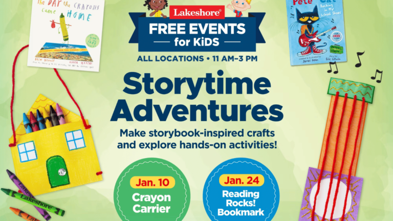 Free Storytime Adventures Event at Lakeshore Learning