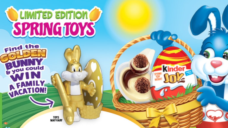 Kinder Joy  Find The Golden Bunny Toy Sweepstakes