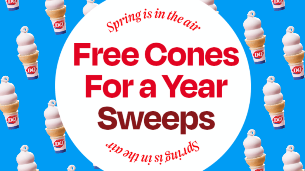 DQ Free Cones For A Year Sweepstakes